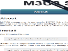 Tablet Screenshot of m3u8-segmenter.inodes.org